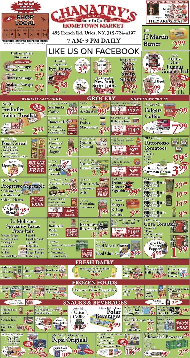 Weekly ad Chanatry's Hometown Market from January 4 to January 10 2026 - Page 