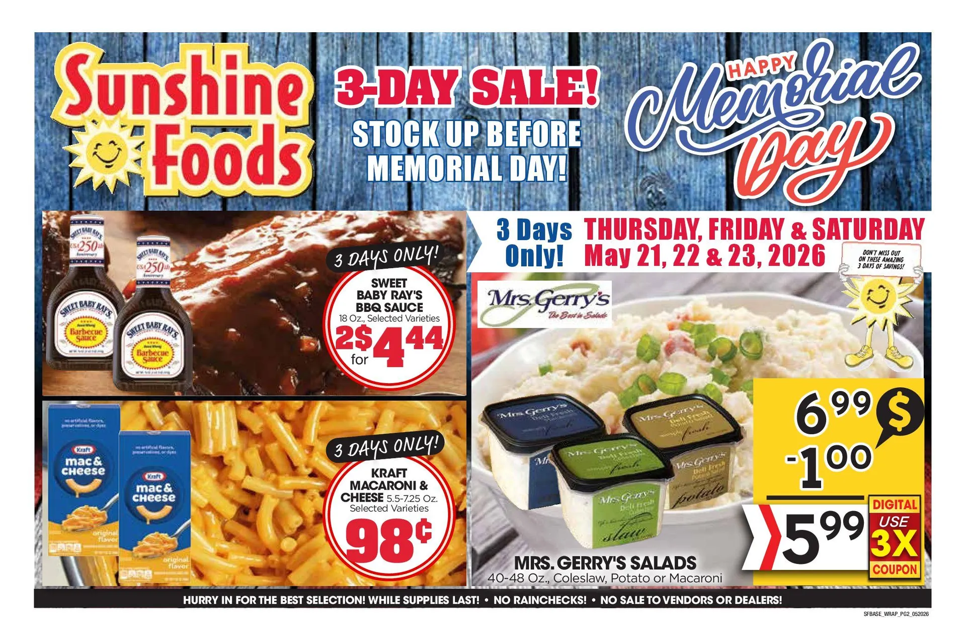 Weekly promotion Sunshine Foods weekly ads spanning from May 20 to May 26 2026 - Page 9 for Catalogue 365