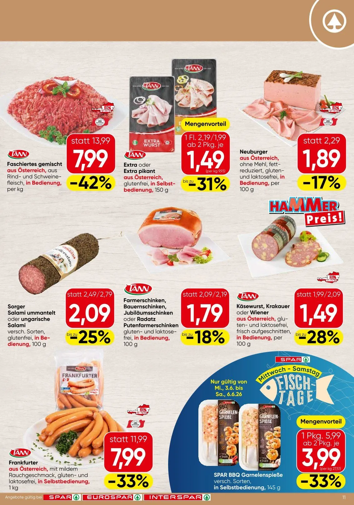 SPAR von 3. Juni bis 17. Juni 2026 - Flugblätt seite 11