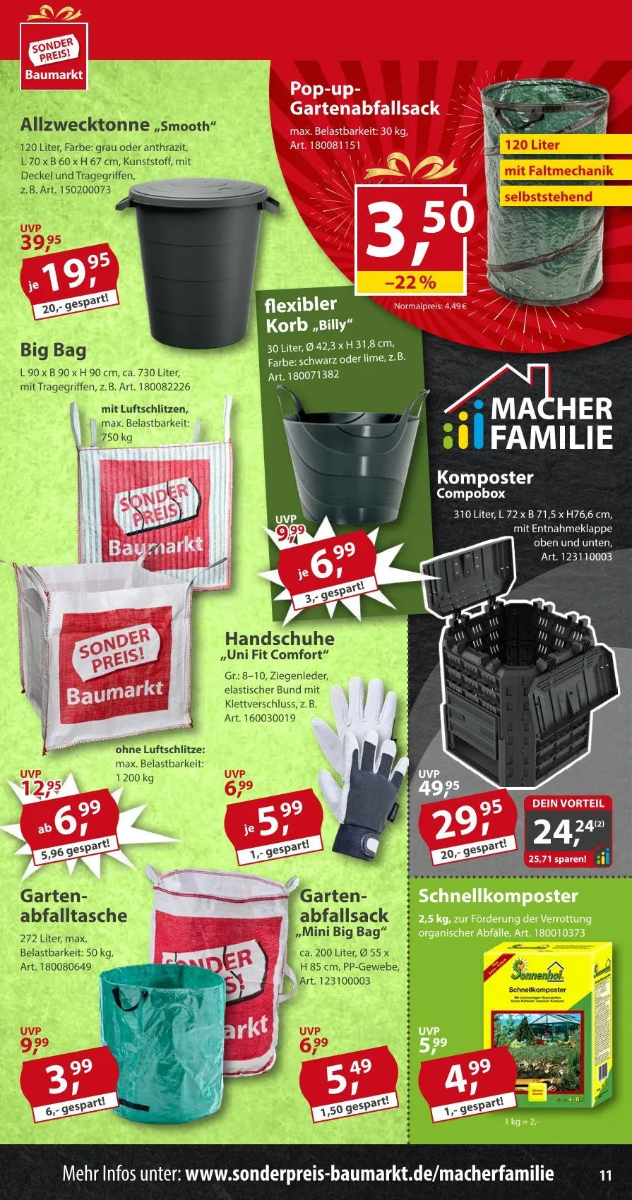 Sonderpreis-Baumarkt Angebote von 19. April bis 25. April 2025 - Prospekt seite 11