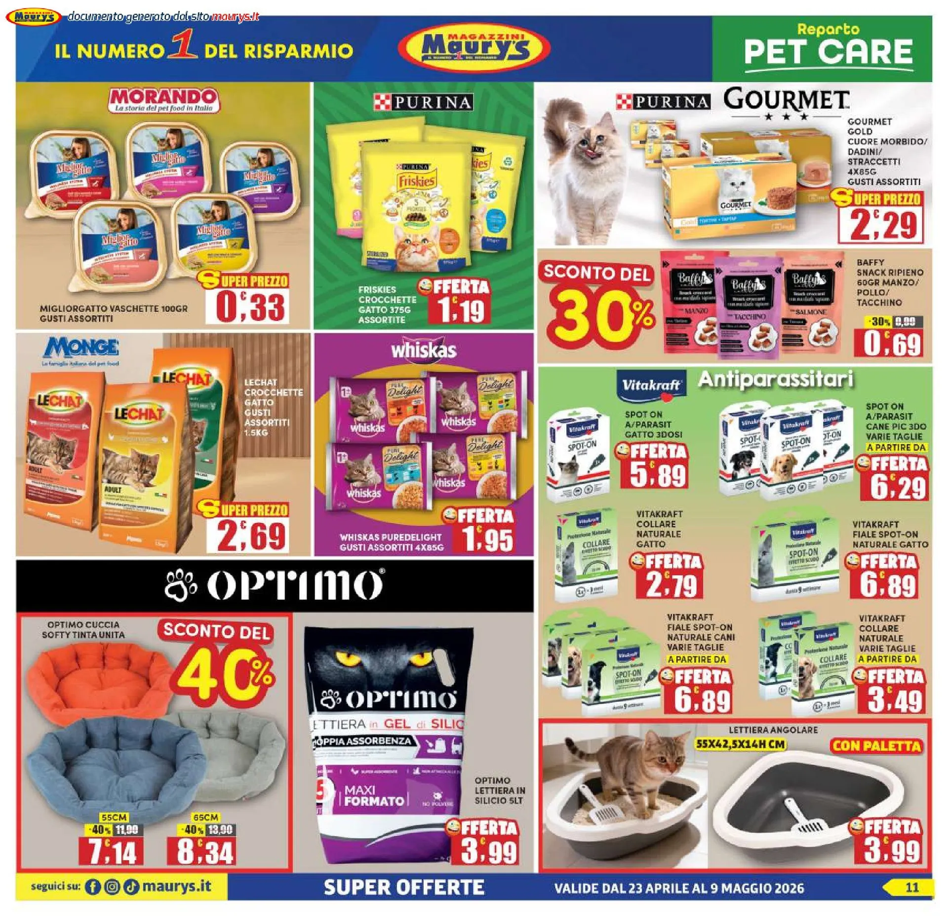 Maury Volantino da 23 aprile a 9 maggio di 2026 - Pagina del volantino 11