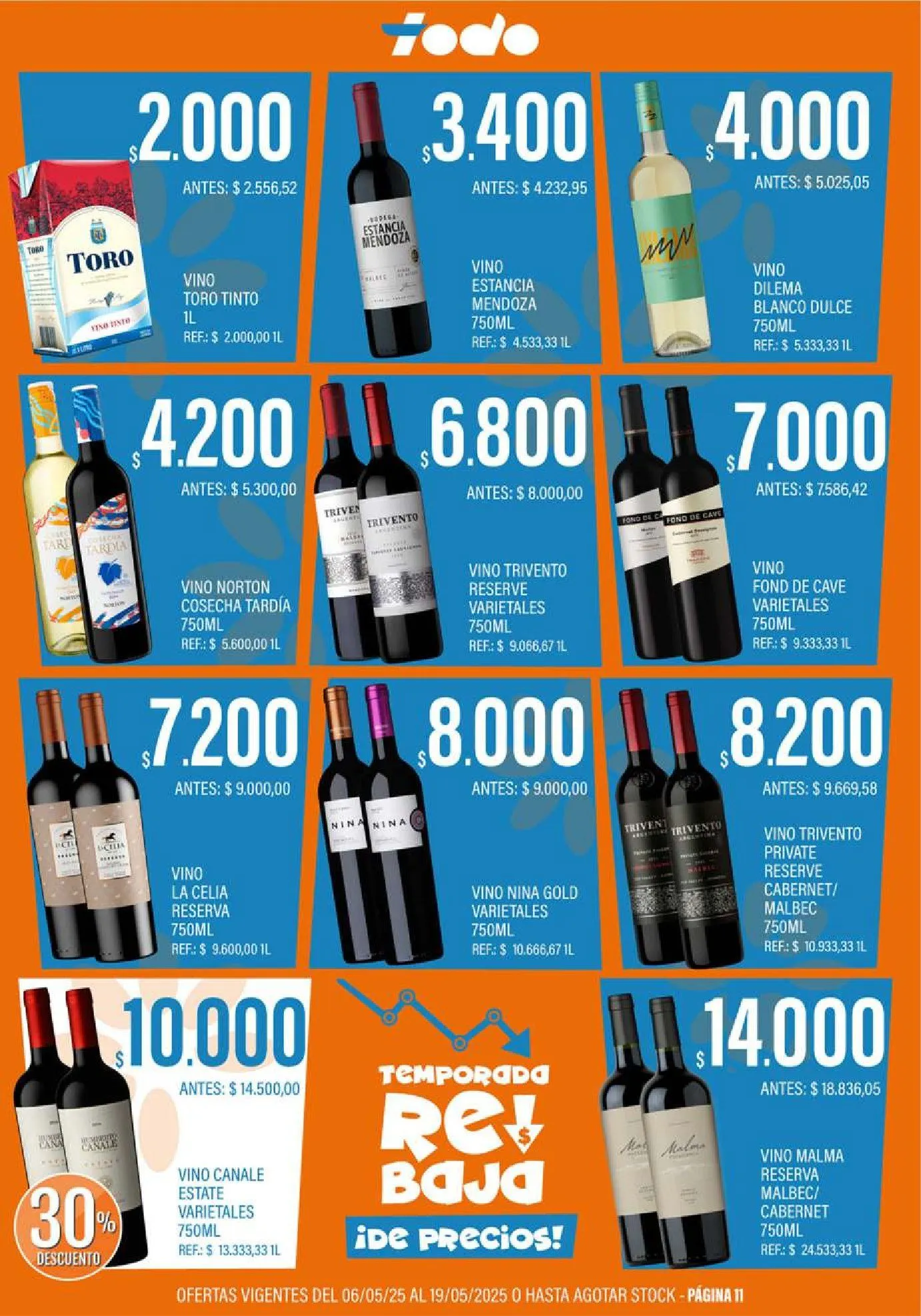 Ofertas de Ofertas Supermercados Todo 6 de mayo al 19 de mayo 2025 - Página 11 del catálogo