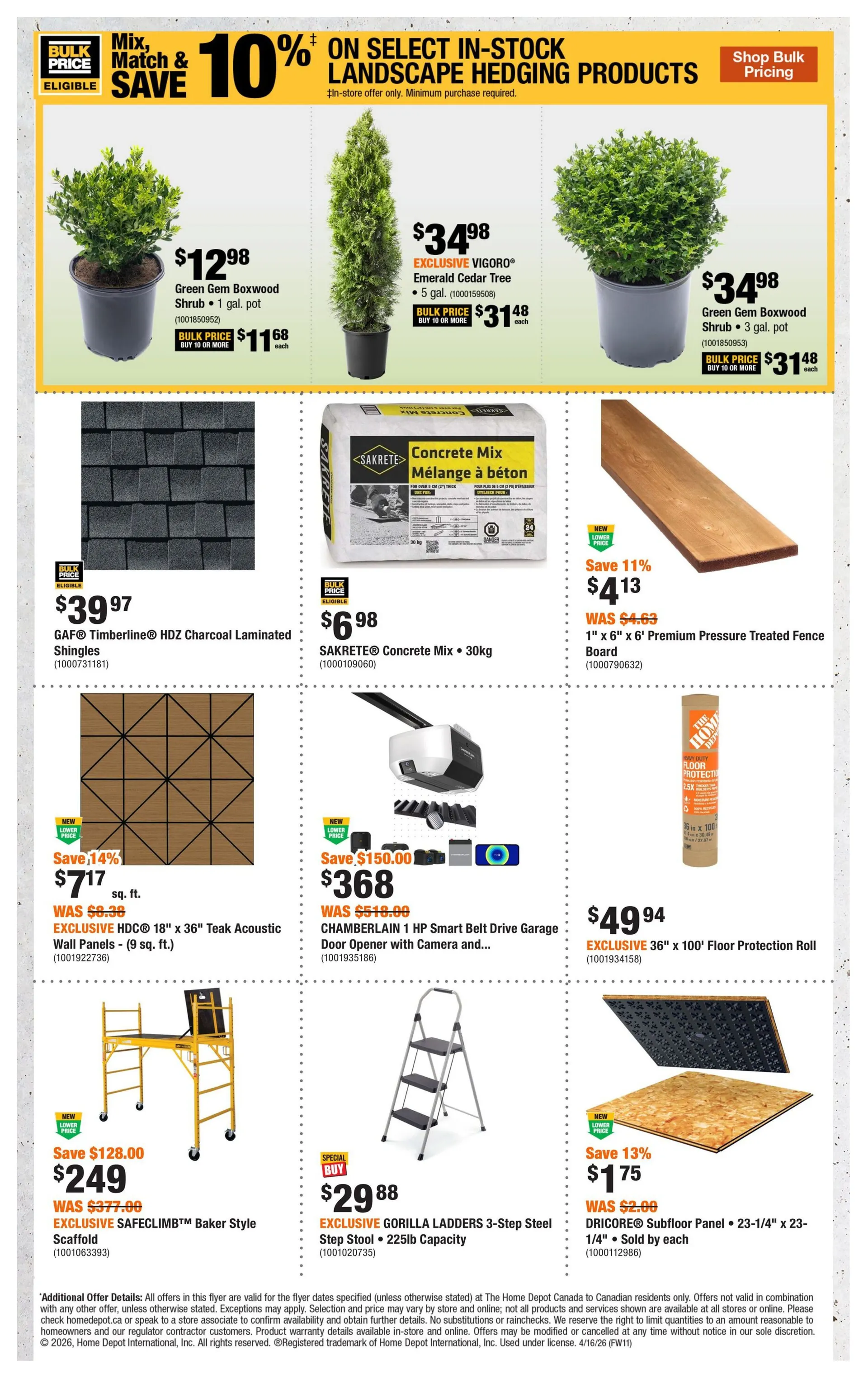 The Home Depot Sales from April 16 to April 29 2026 - flyer page 11