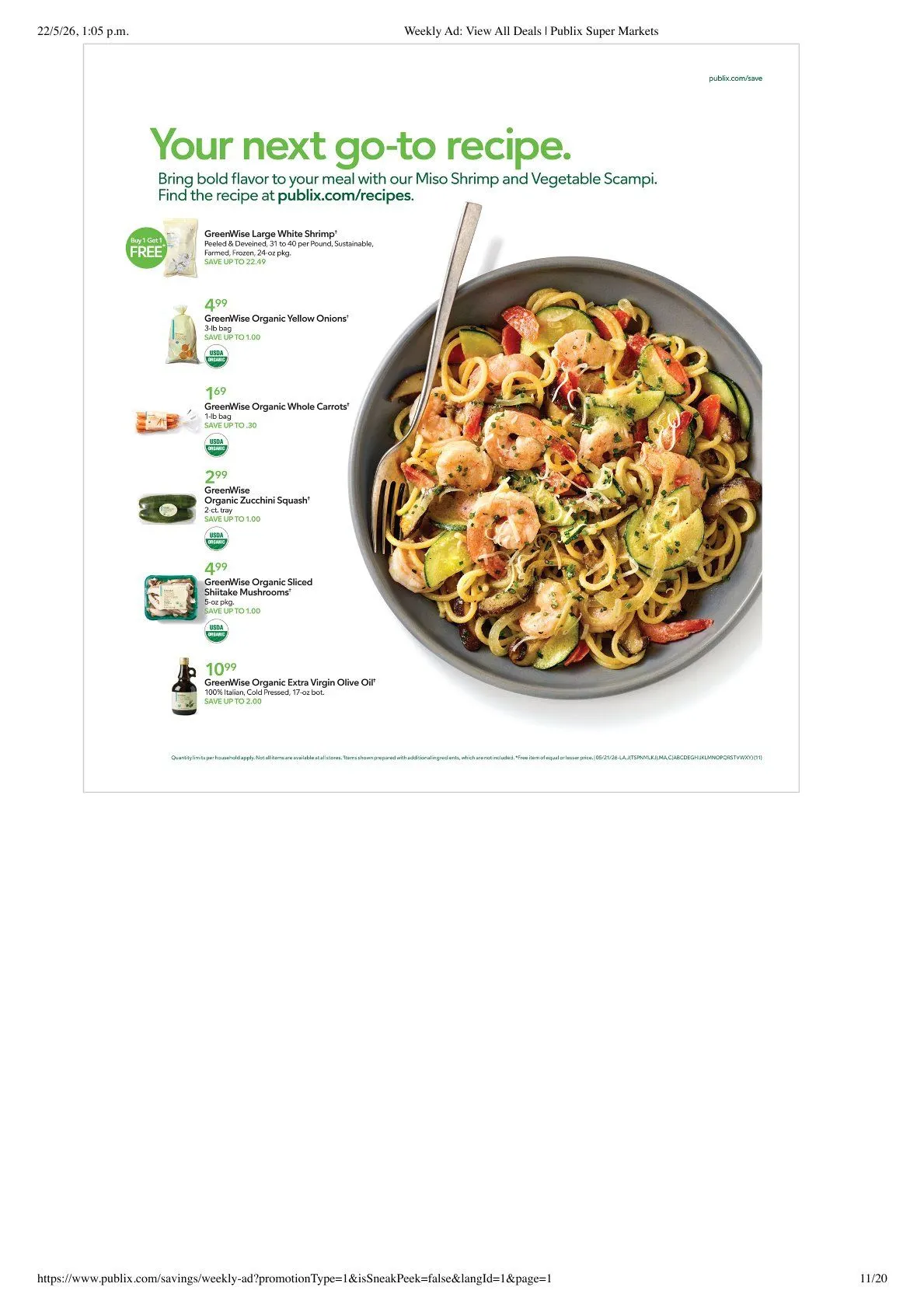 Weekly promotion Publix Sales spanning from May 20 to May 26 2026 - Page 11 for Catalogue 365