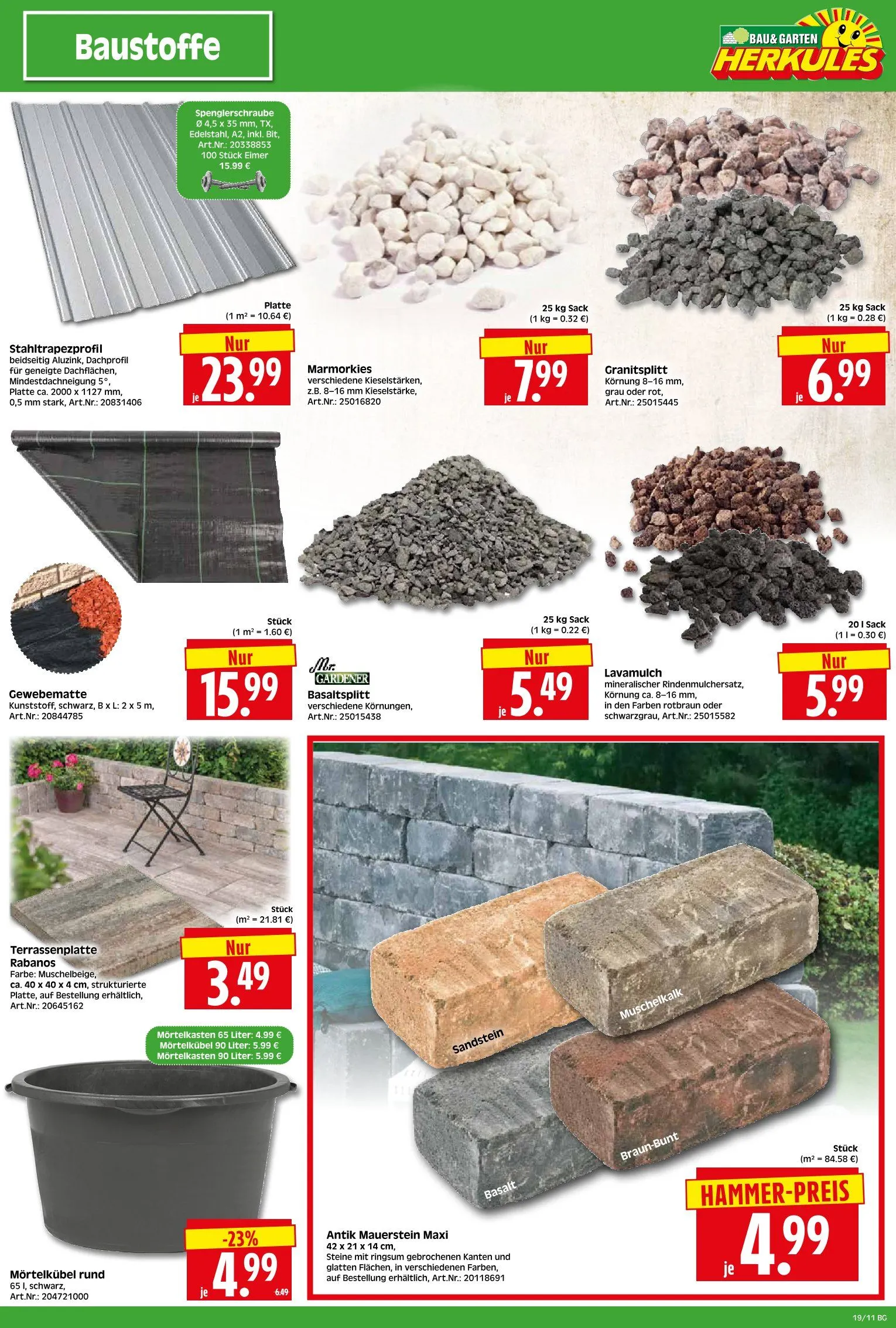 Herkules Baumarkt Prospekte von 5. Mai bis 10. Mai 2025 - Prospekt seite 11