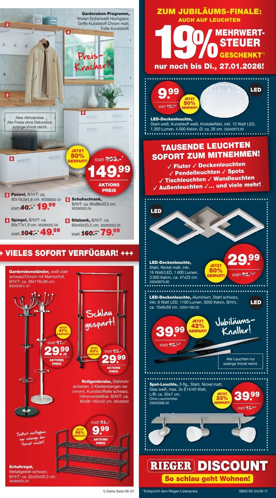  Möbel Riege von 12. Januar bis 26. Januar 2026 - Prospekt seite 11