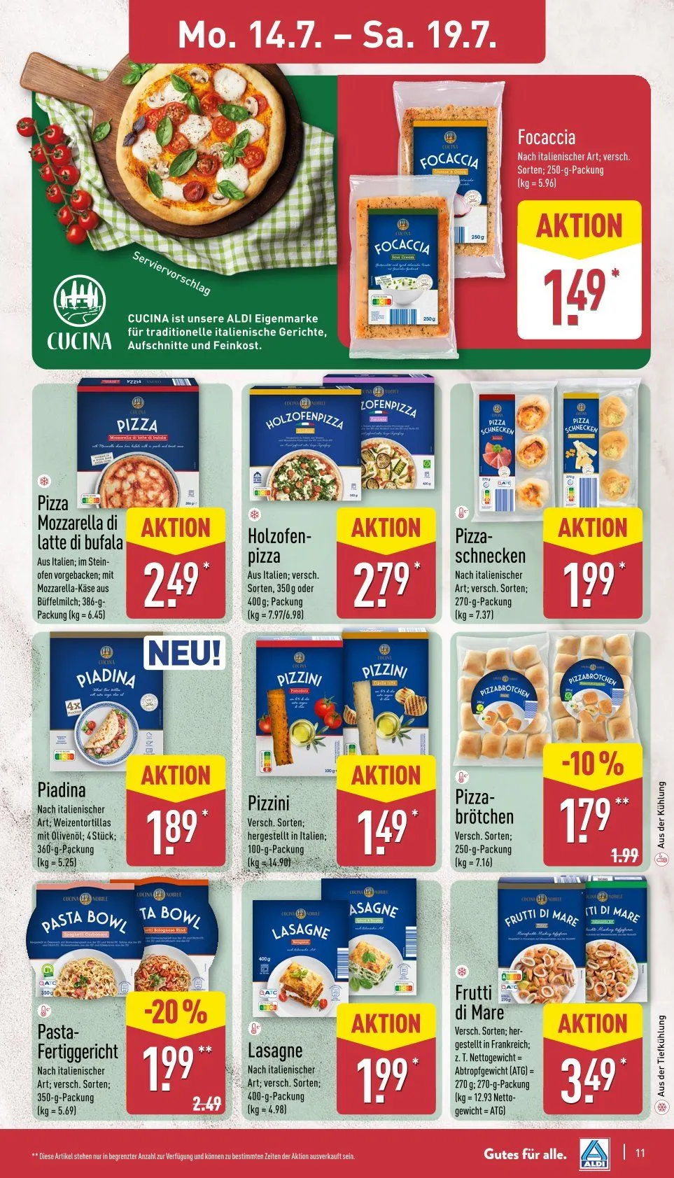 ALDI Nord Prospekte von 14. Juli bis 19. Juli 2025 - Prospekt seite 11