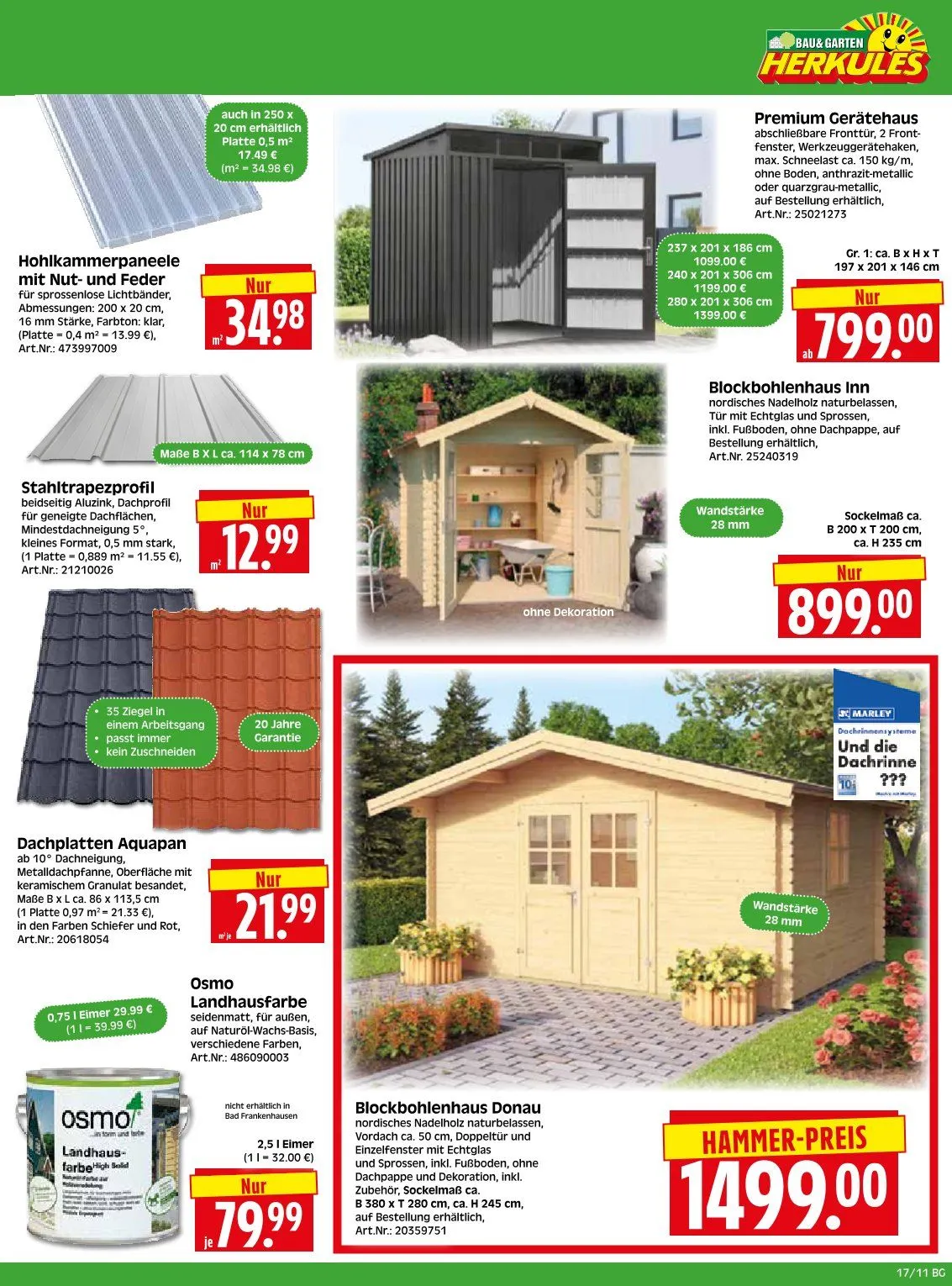  Herkules Baumarkt von 20. April bis 25. April 2026 - Prospekt seite 11