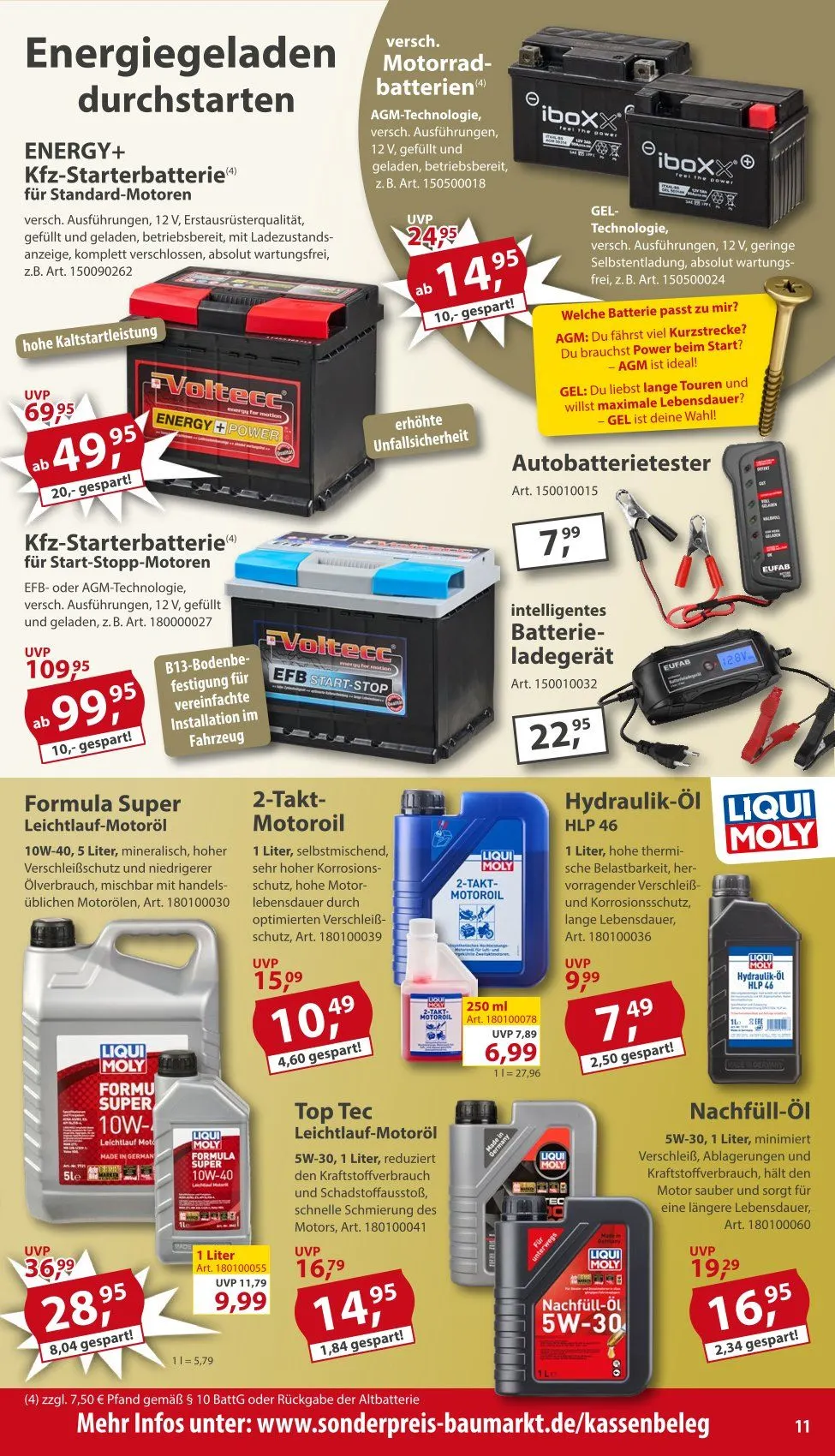 Prospekt Sonderpreis-Baumarkt von 14. Februar bis 20. Februar 2026 - Prospekt seite 11