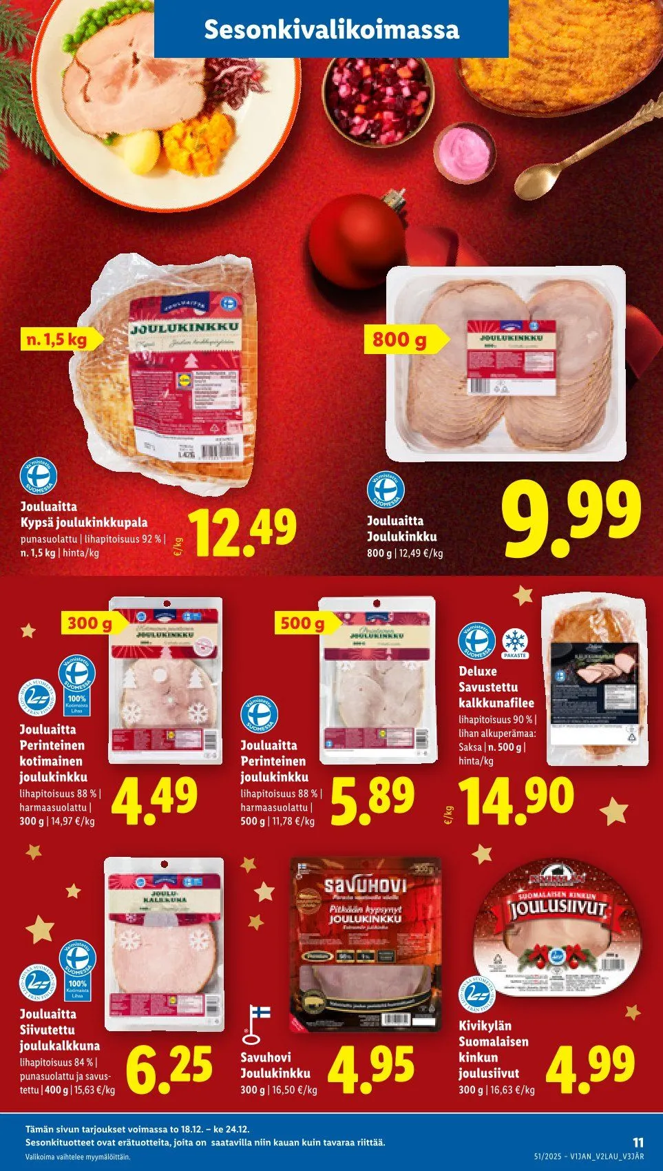 Lidl  voimassa alkaen 18. joulukuuta - 21. joulukuuta 2025 - Tarjouslehti sivu 11