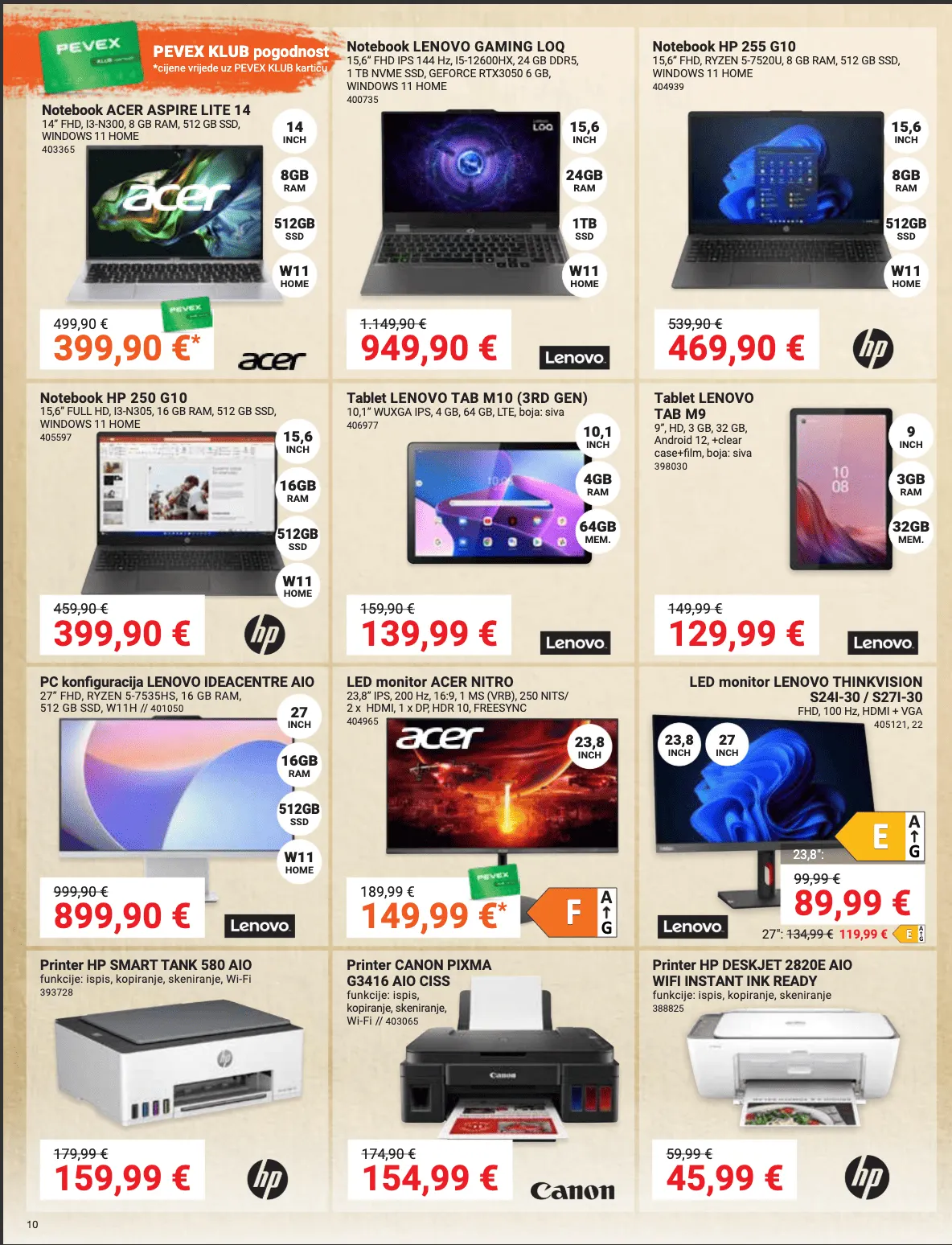 Katalog Najnovije ponude trgovine Pevex od 23. listopada do 17. studenoga 2025. - Pregled Stranica 10