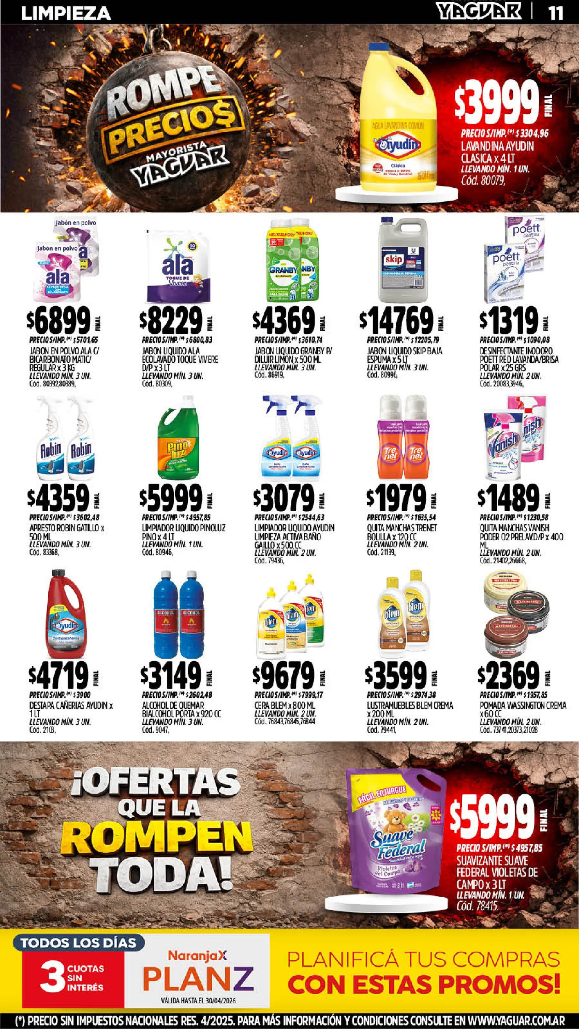 Ofertas de  Yaguar Ofertas 20 de abril al 25 de abril 2026 - Página 11 del catálogo