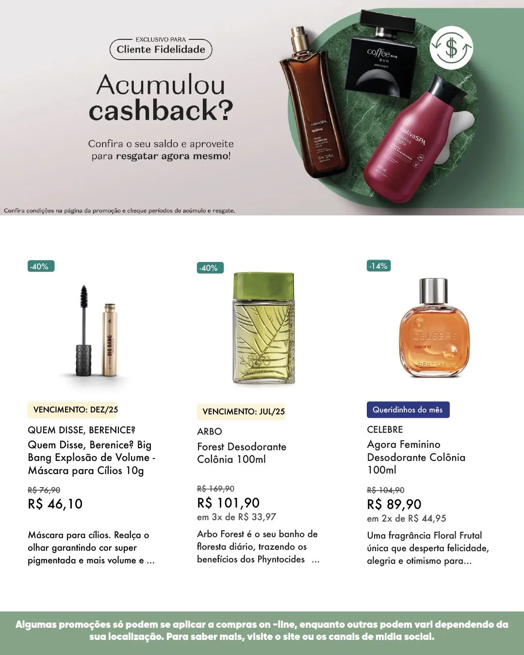 Encarte de O Boticário Ofertas semanais! 11 de abril até 30 de abril 2025 - Pagina 10