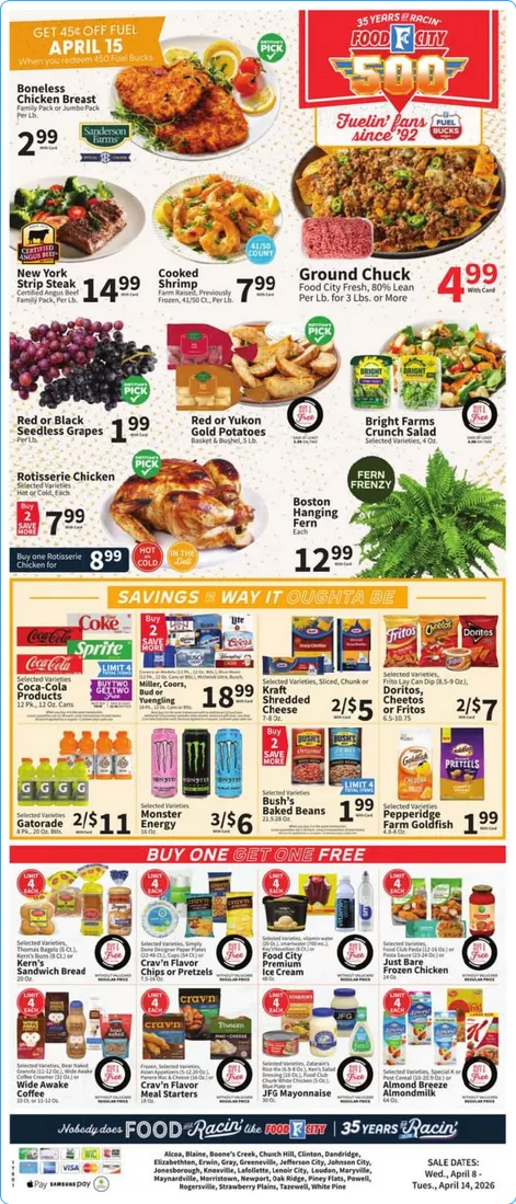 Weekly promotion Food City Sales spanning from April 8 to April 14 2026 - Page 11 for Catalogue 365