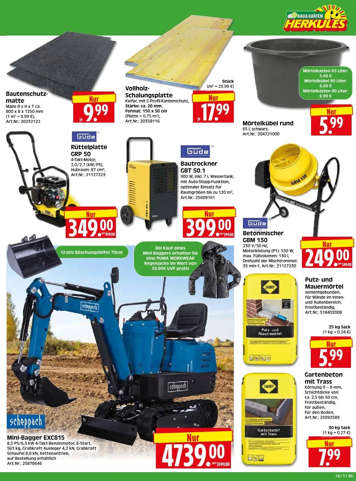 Herkules Baumarkt Prospekte von 13. April bis 18. April 2026 - Prospekt seite 11