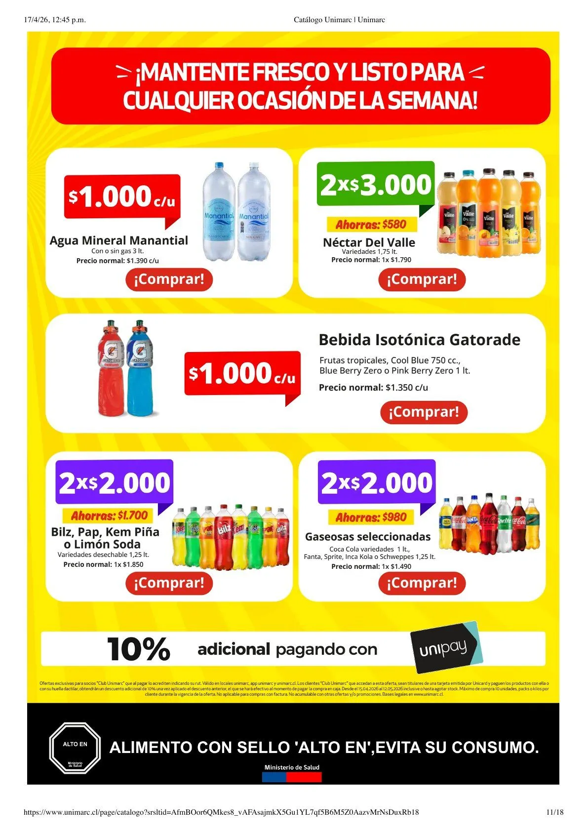 Catálogo de  Unimarc Ofertas 17 de abril al 20 de abril 2026 - Página 11