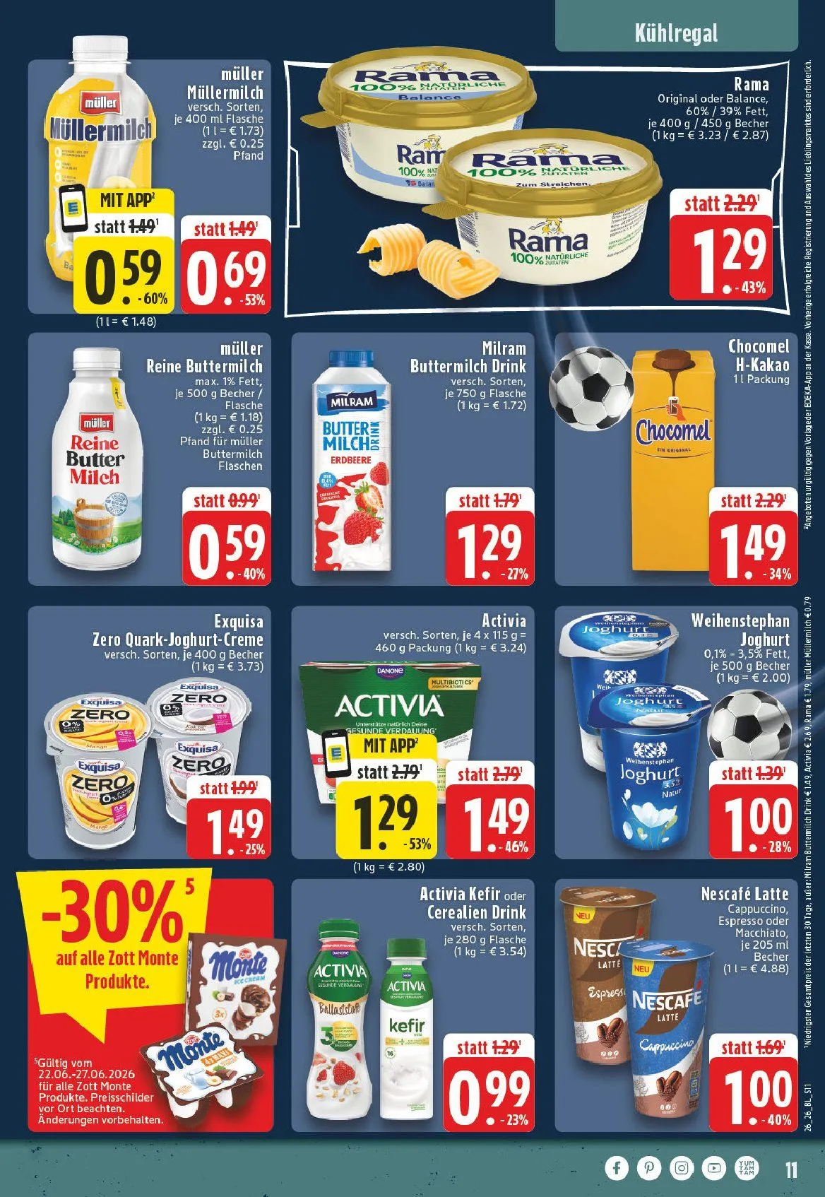 Edeka Angebote von 22. Juni bis 27. Juni 2026 - Prospekt seite 11
