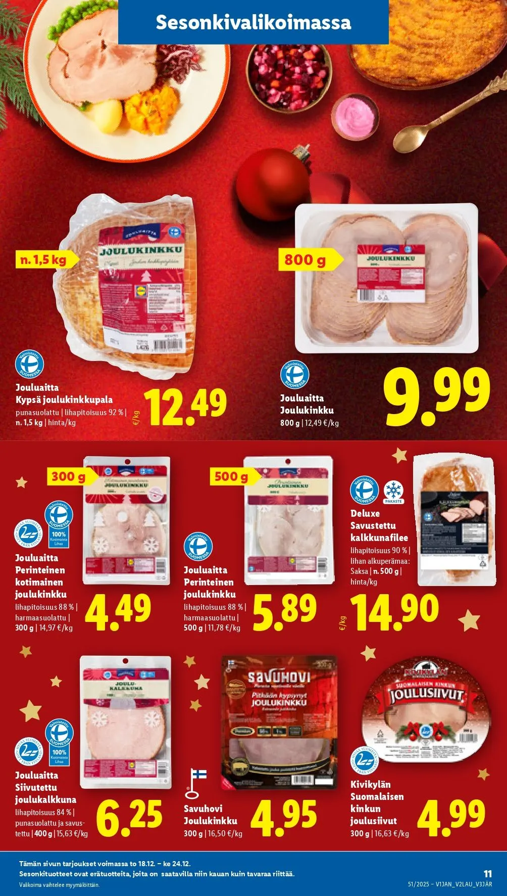 Kaupan Lidl tarjoukset voimassa alkaen 18. joulukuuta - 24. joulukuuta 2025 - Tarjouslehti sivu 11