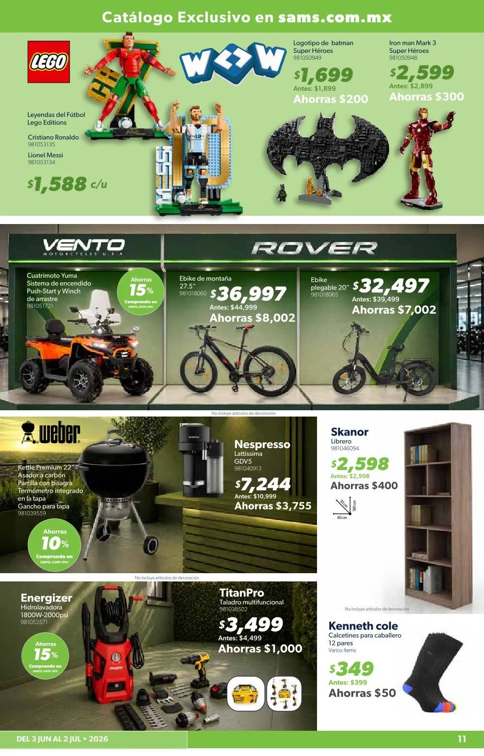 Catálogo de Sam's Club Ofertas 3 de junio al 2 de julio 2026 - Pagina 11