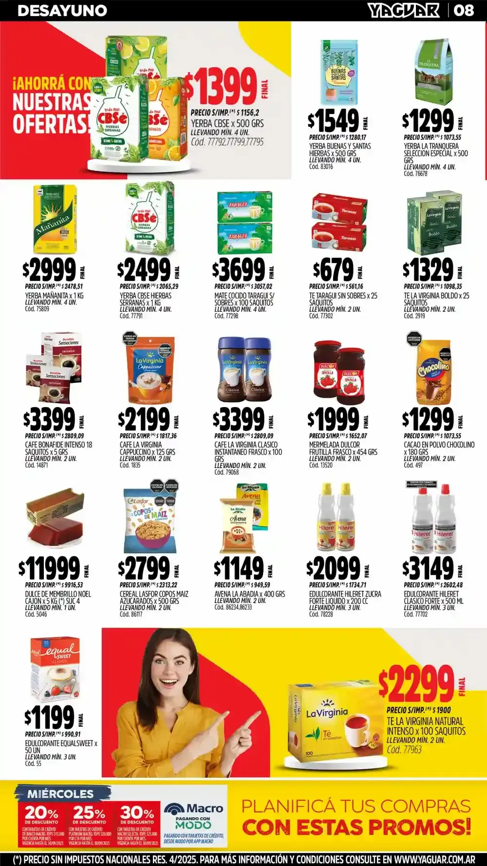 Ofertas de Ofertas Yaguar  1 de septiembre al 7 de septiembre 2025 - Página 10 del catálogo