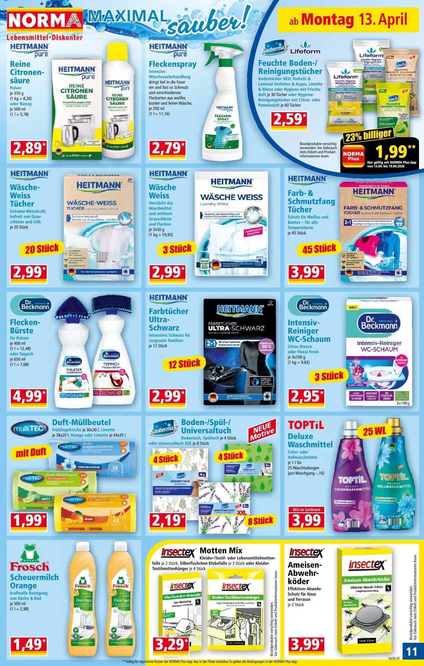Norma Prospekte von 8. April bis 13. April 2026 - Flugblätt seite 11