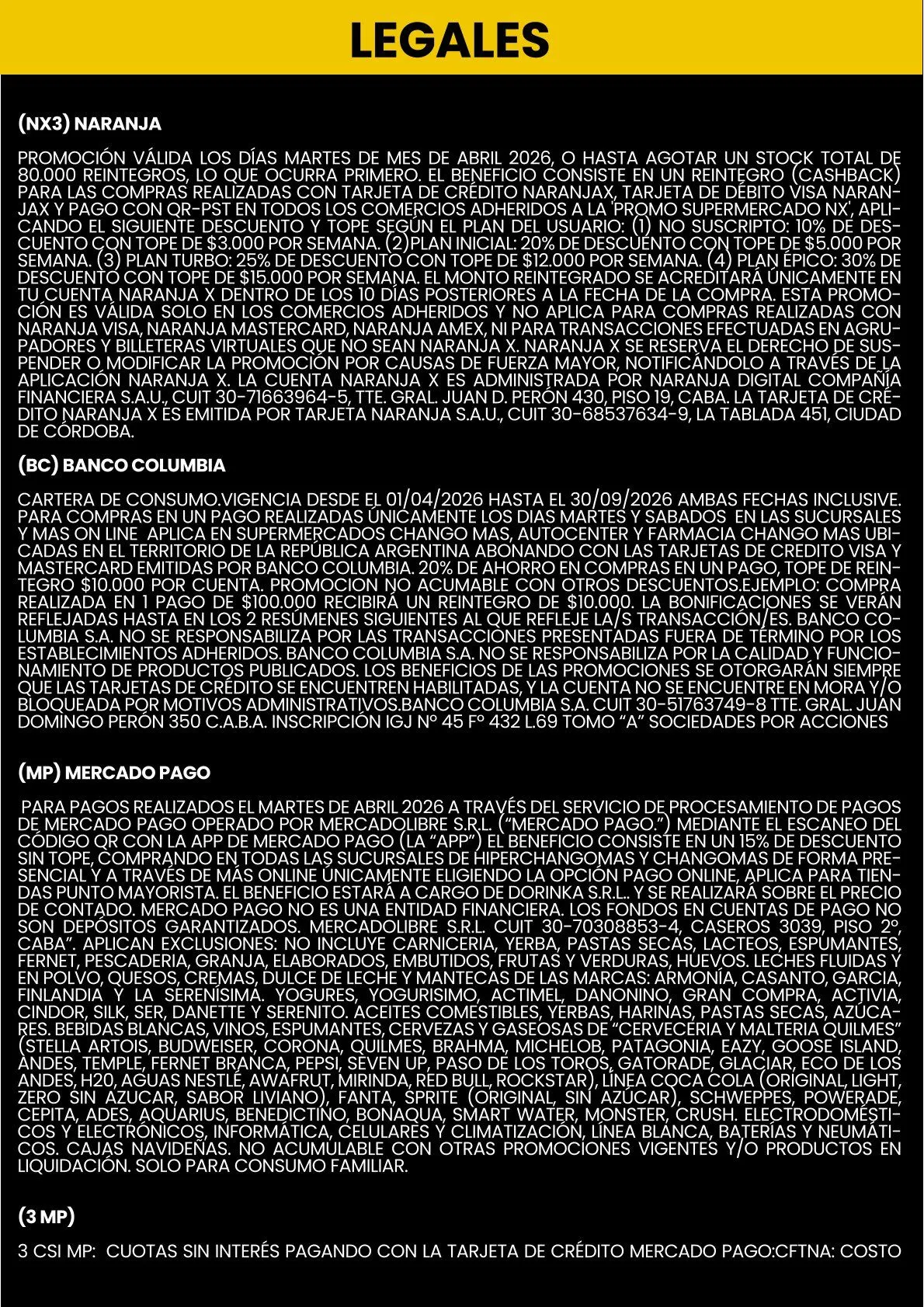 Ofertas de Changomas Ofertas 7 de abril al 13 de abril 2026 - Página 11 del catálogo