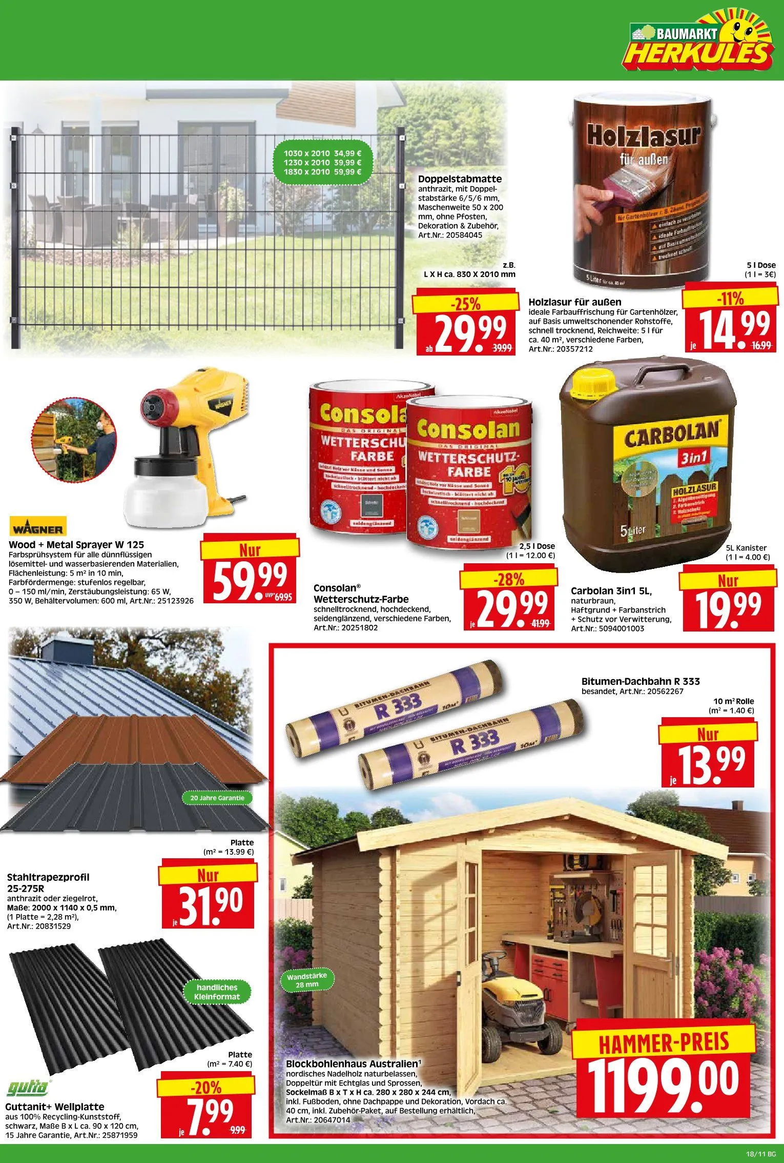 Herkules Baumarkt Angebote von 27. April bis 2. Mai 2026 - Prospekt seite 11