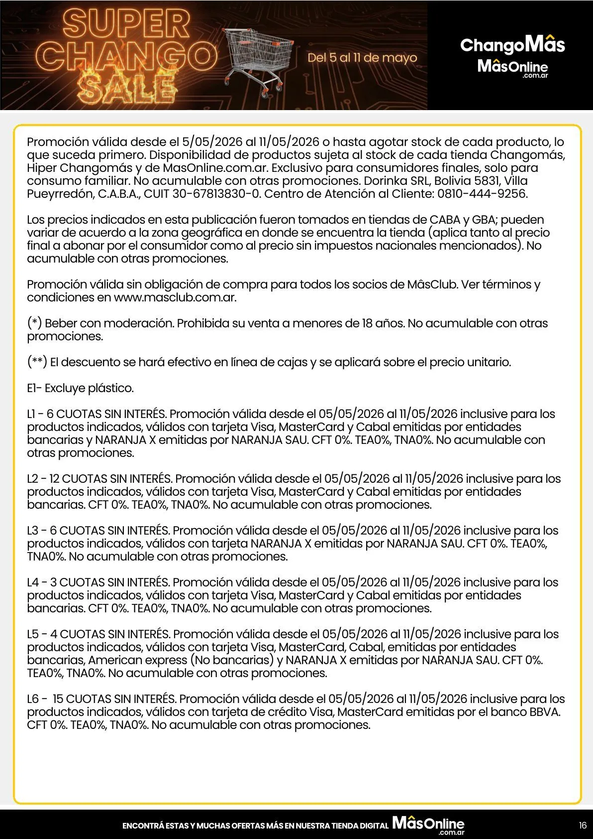 Ofertas de  Changomas Ofertas 5 de mayo al 11 de mayo 2026 - Página 11 del catálogo