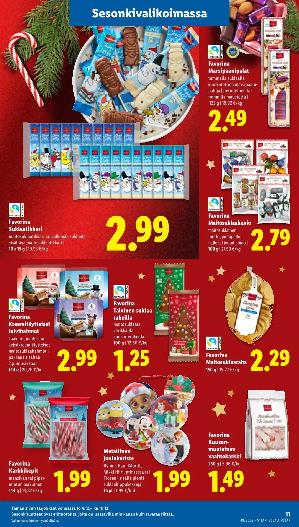 Lidl  Tarjoukset voimassa alkaen 4. joulukuuta - 7. joulukuuta 2025 - Tarjouslehti sivu 11