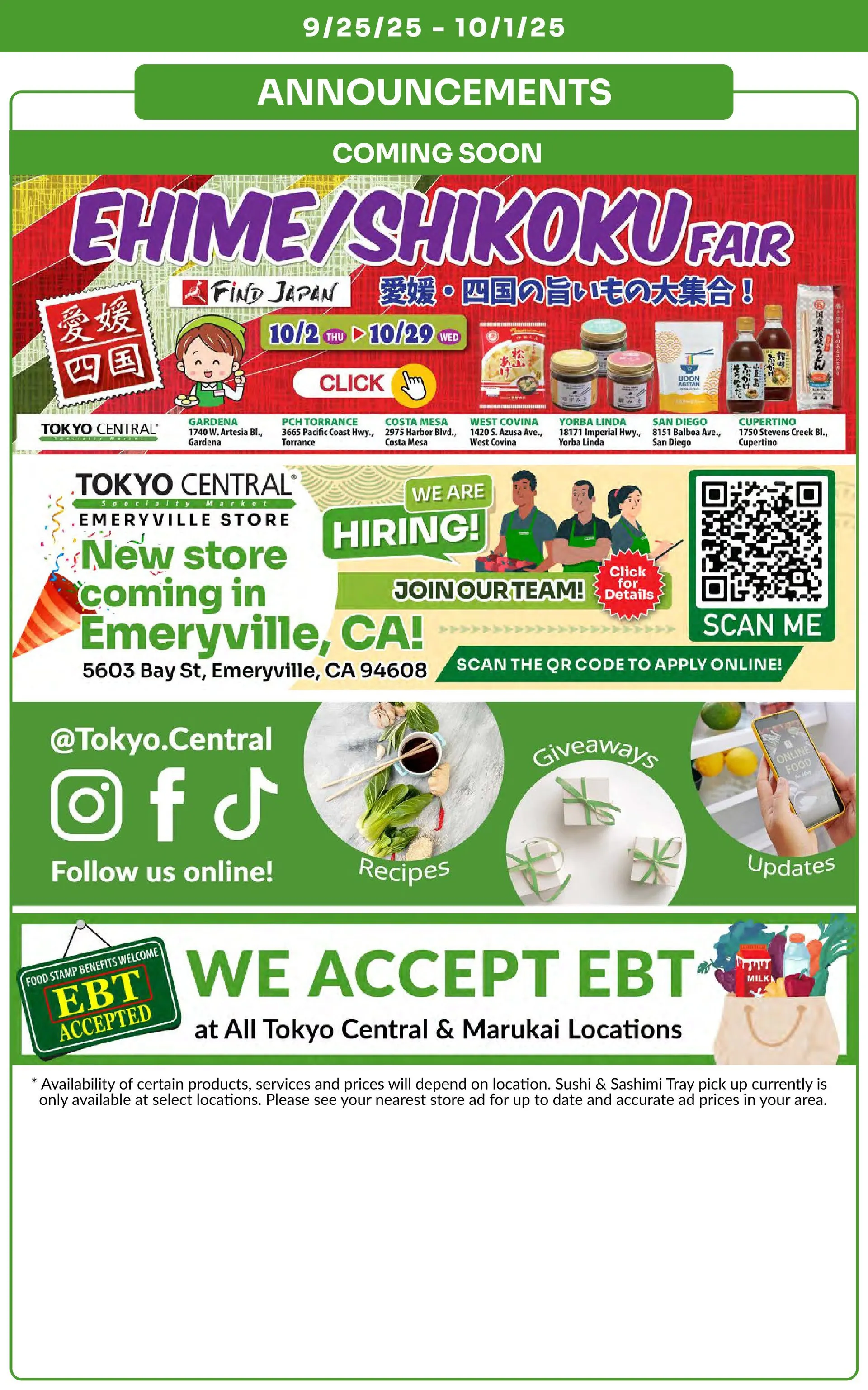 Weekly ad Tokyo Central Specialty Market Sales from September 25 to October 1 2025 - Page 11