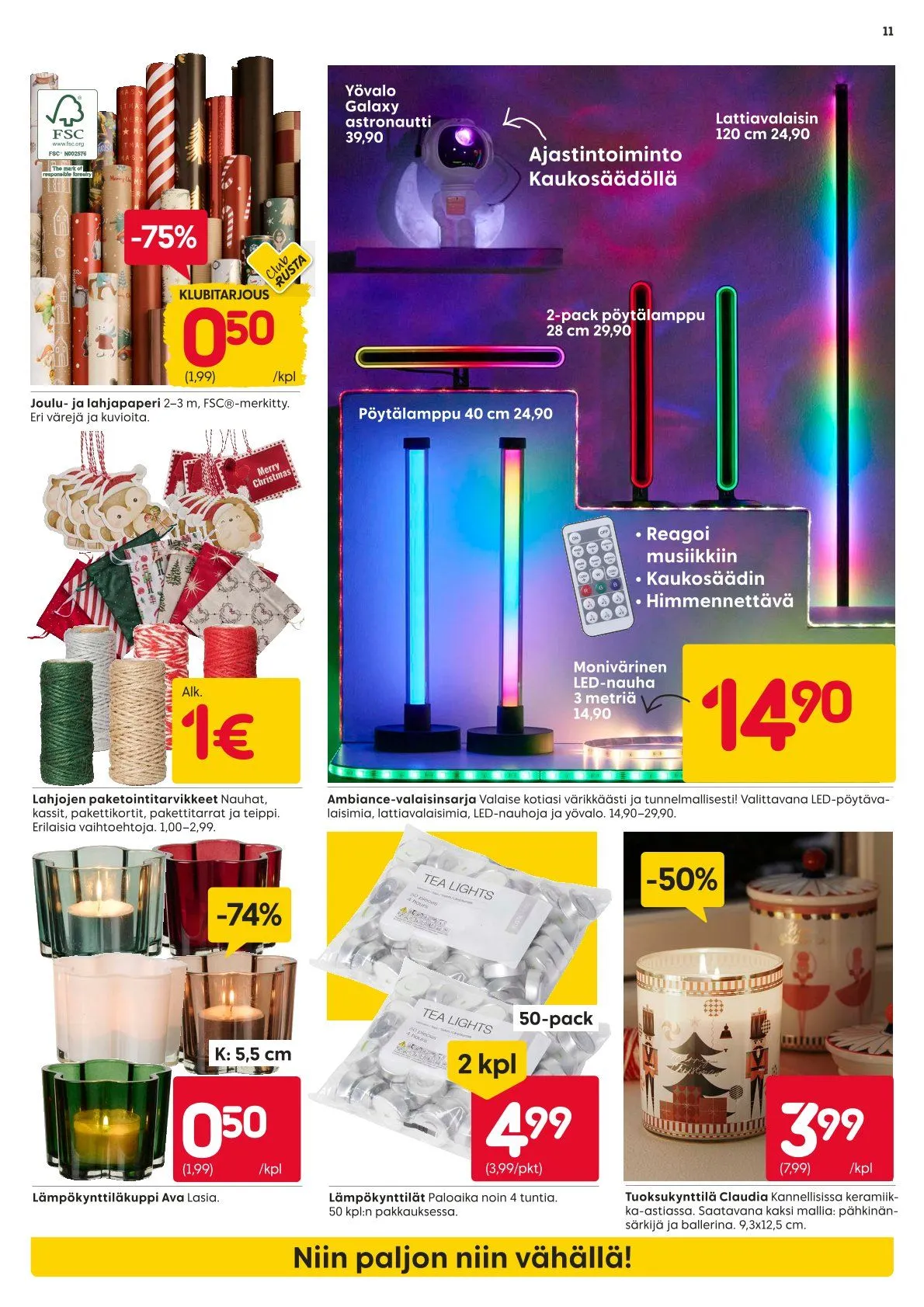 Kaupan Rusta uusimmat tarjoukset voimassa alkaen 27. lokakuuta - 2. marraskuuta 2025 - Tarjouslehti sivu 11