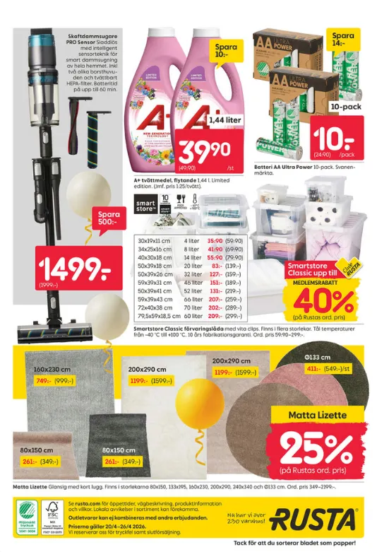  Rusta Erbjudanden från 20 april till 25 april 2026 - Reklamblad sidor 11