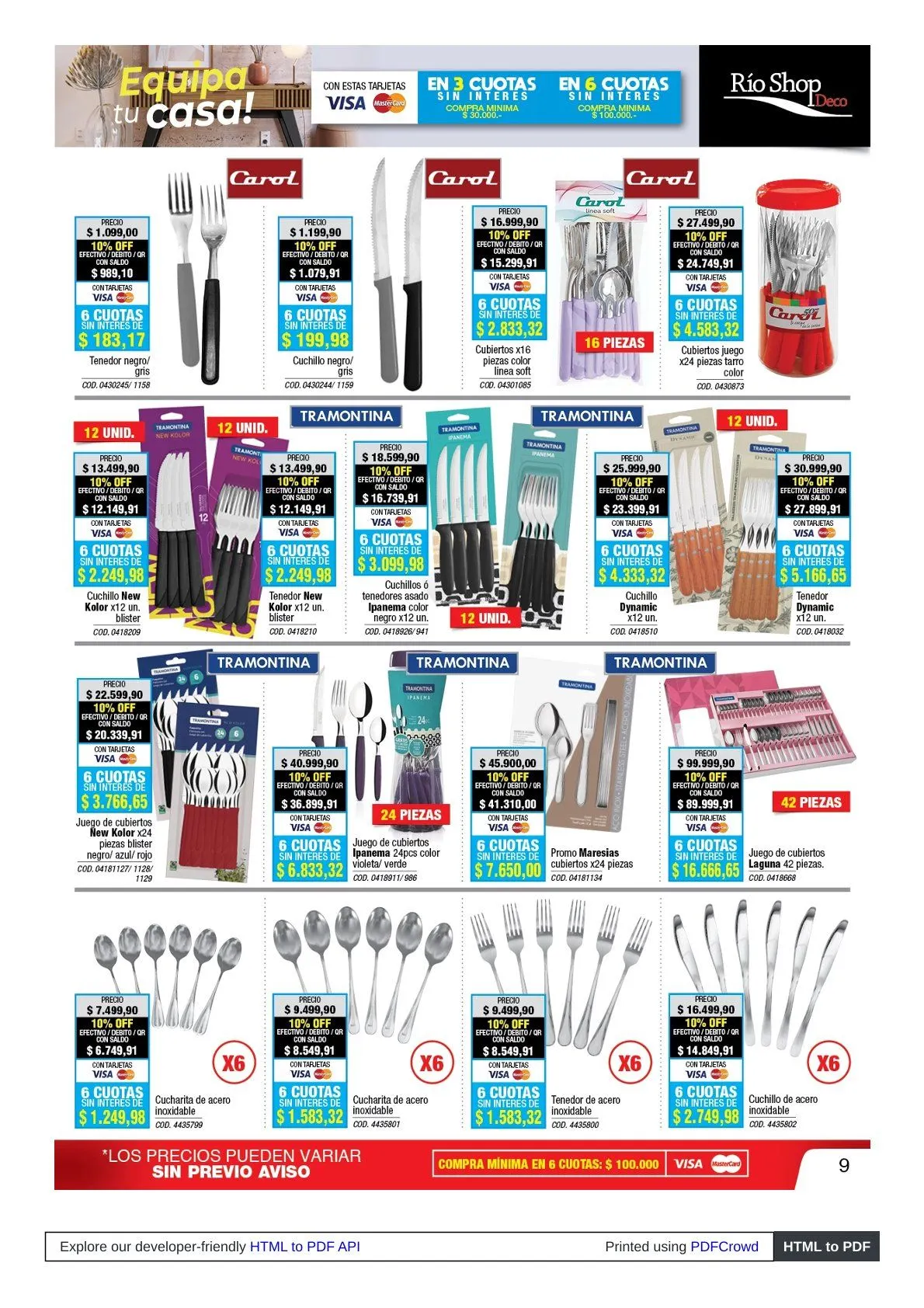 Ofertas de Ofertas Río Shop Deco 30 de marzo al 30 de abril 2026 - Página 9 del catálogo