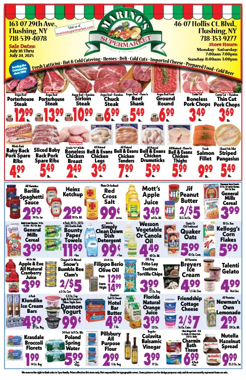 Weekly ad Marino's Supermarket Sales from July 18 to July 24 2025 - Page 