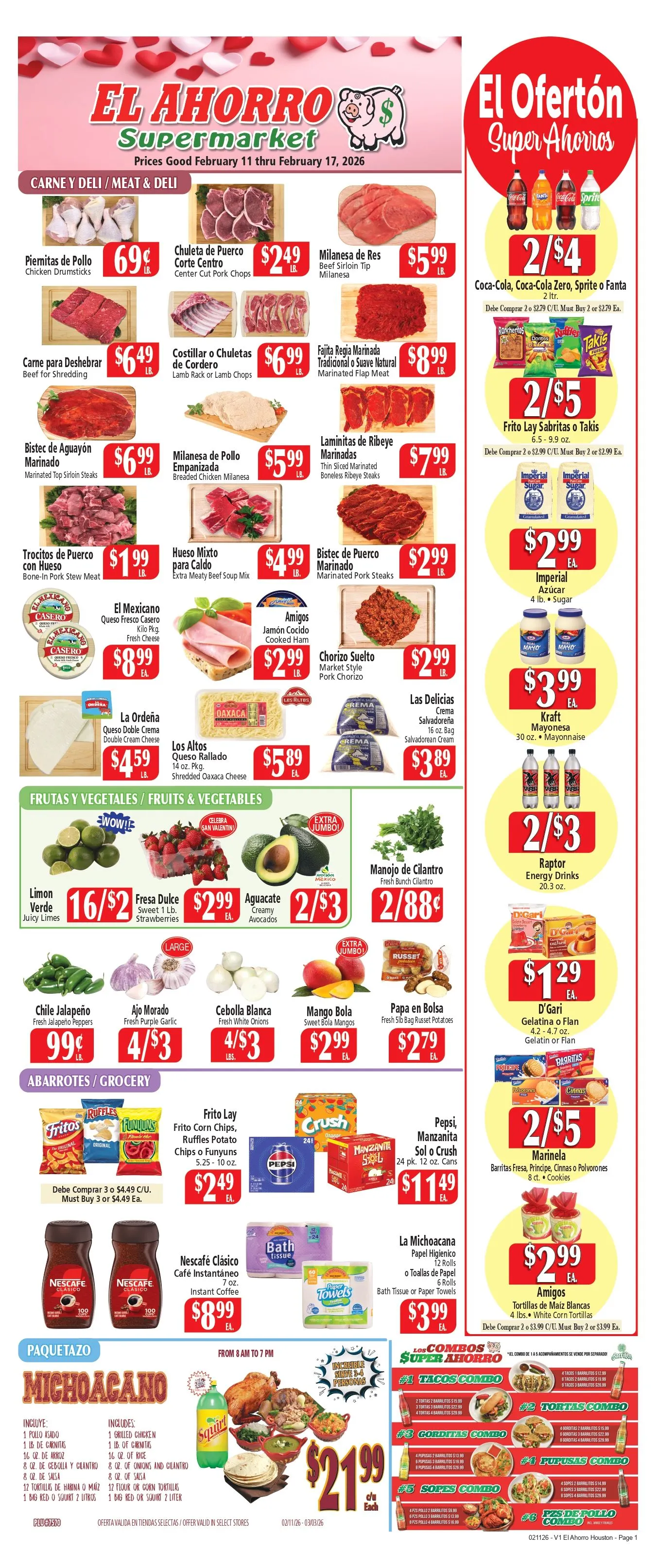 Weekly ad El Ahorro Supermarket Sales from February 11 to February 17 2026 - Page 