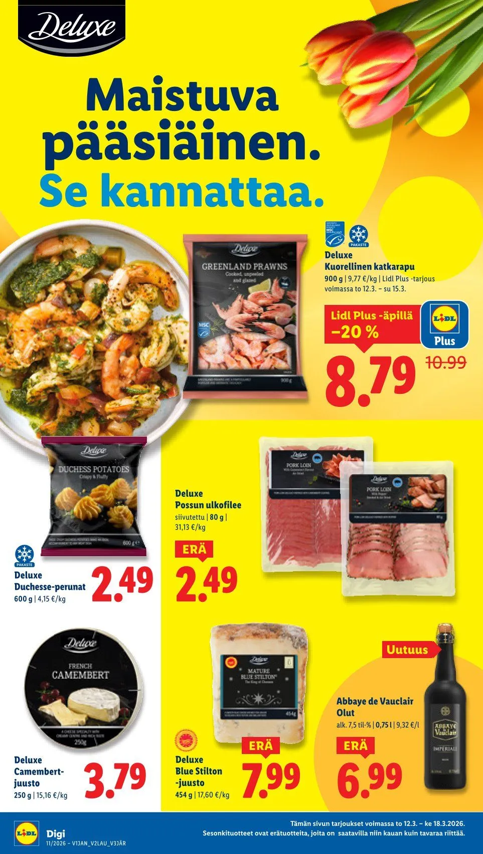  Kaupan Lidl uusimmat tarjoukset voimassa alkaen 12. maaliskuuta - 18. maaliskuuta 2026 - Tarjouslehti sivu 12
