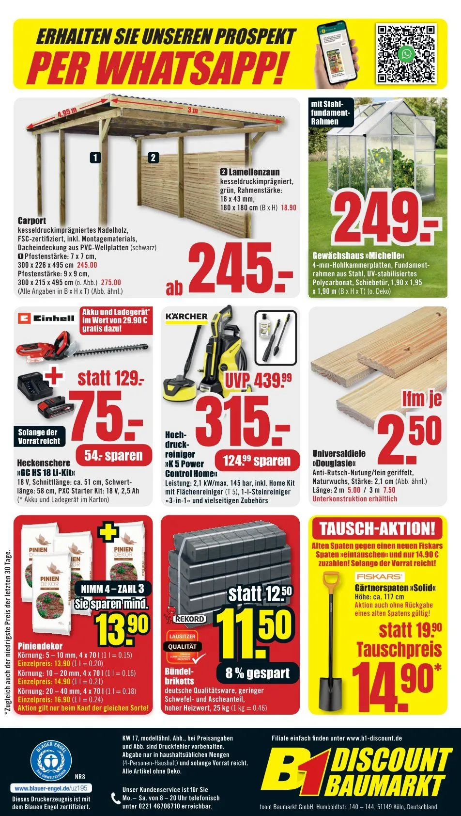 B1 Discount Baumarkt Angebote von 19. April bis 25. April 2025 - Prospekt seite 12