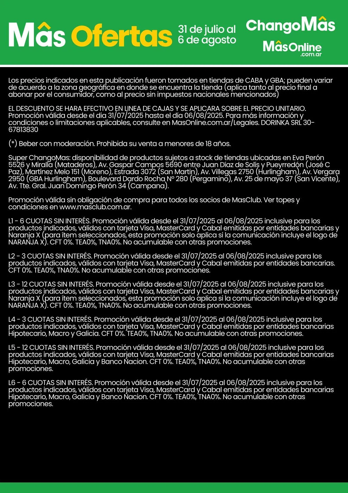Ofertas de Ofertas Changomas 31 de julio al 6 de agosto 2025 - Página 12 del catálogo
