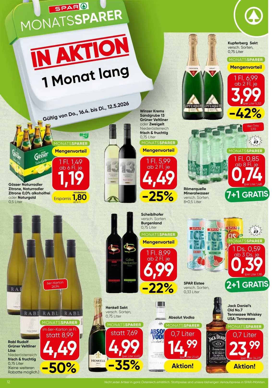 SPAR  von 15. April bis 21. April 2026 - Flugblätt seite  14