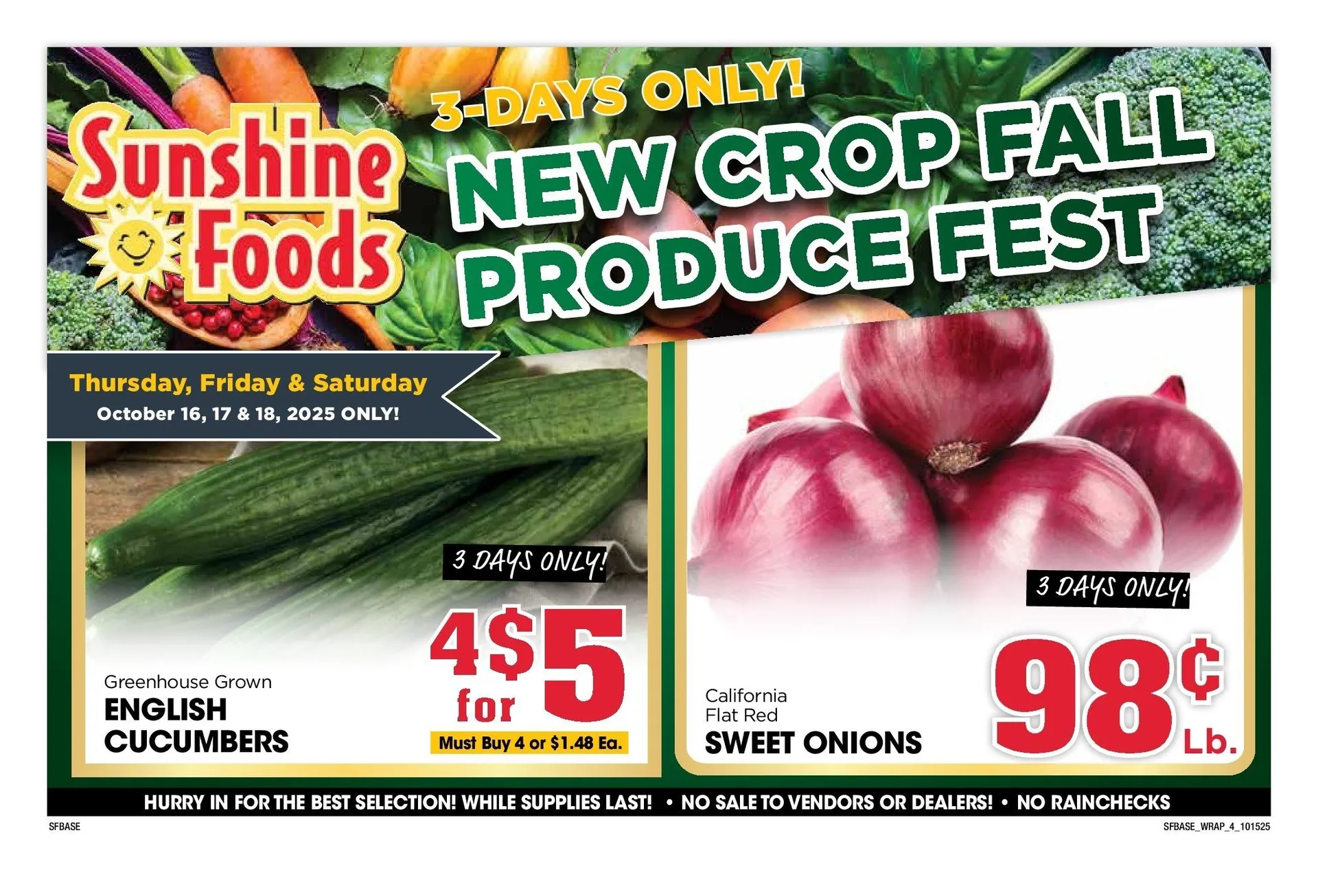 Weekly promotion Sunshine Foods Sales spanning from October 15 to October 21 2025 - Page 12 for Catalogue 365