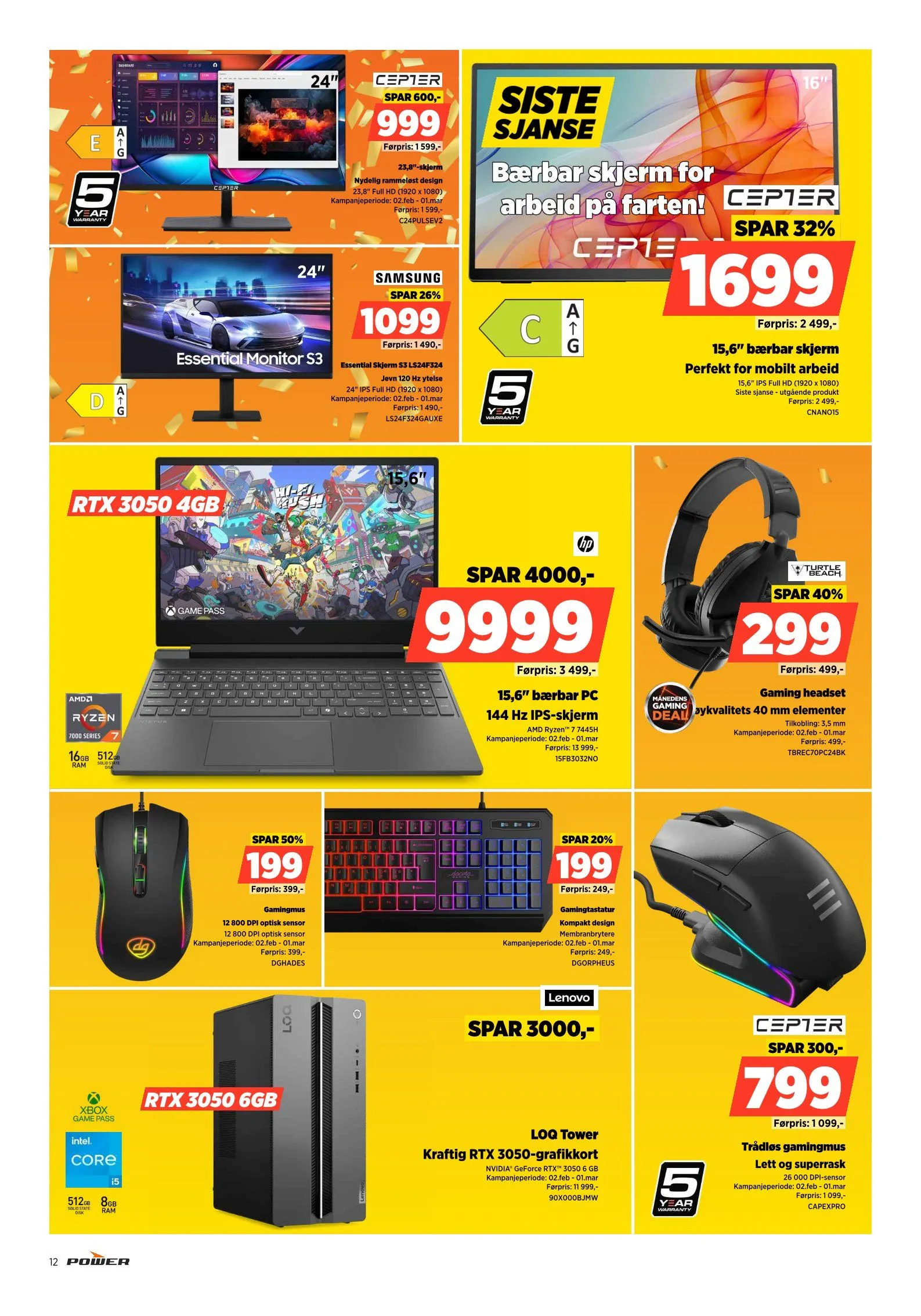 De siste Power-tilbudene fra 26. januar til 21. februar 2026 - kundeavisside 12