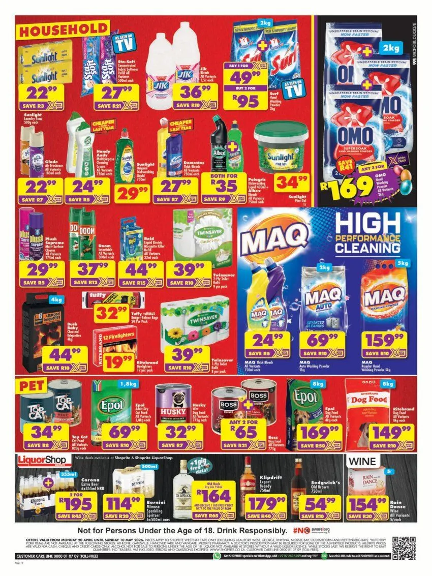  Shoprite Sales from 23 April to 10 May 2026 - Catalogue Page 12