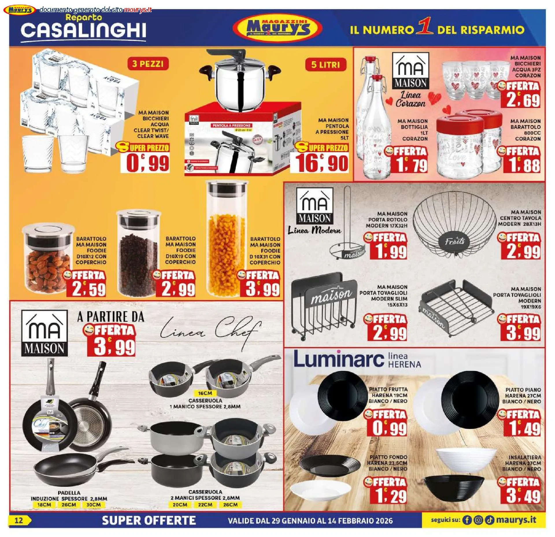 Maury's Volantino da 29 gennaio a 14 febbraio di 2026 - Pagina del volantino 12