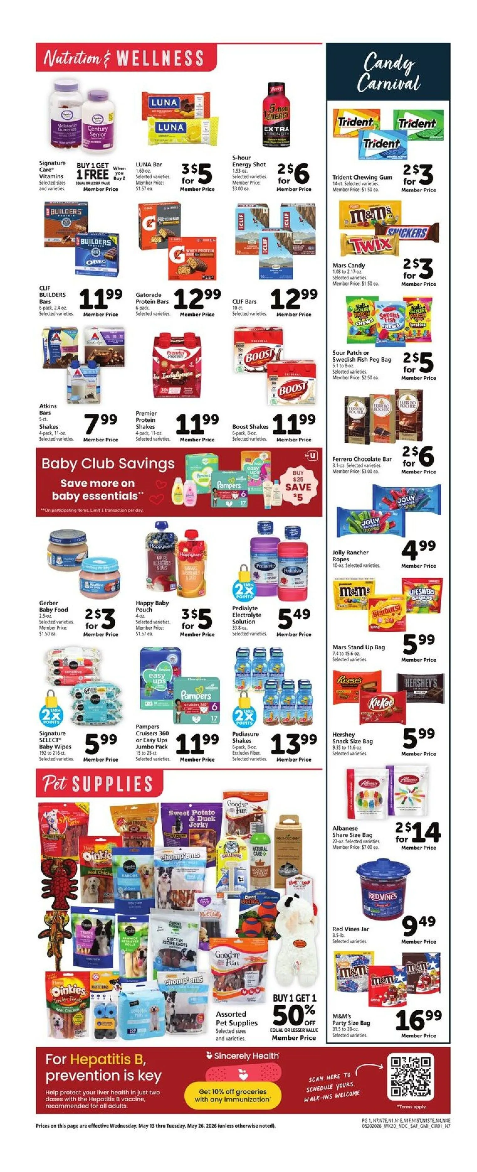 Weekly promotion Safeway Sales spanning from May 20 to May 26 2026 - Page 12 for Catalogue 365