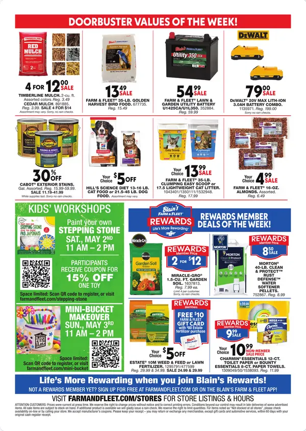 Weekly promotion Blain's Farm & Fleet Sales spanning from April 23 to May 3 2026 - Page 12 for Catalogue 365