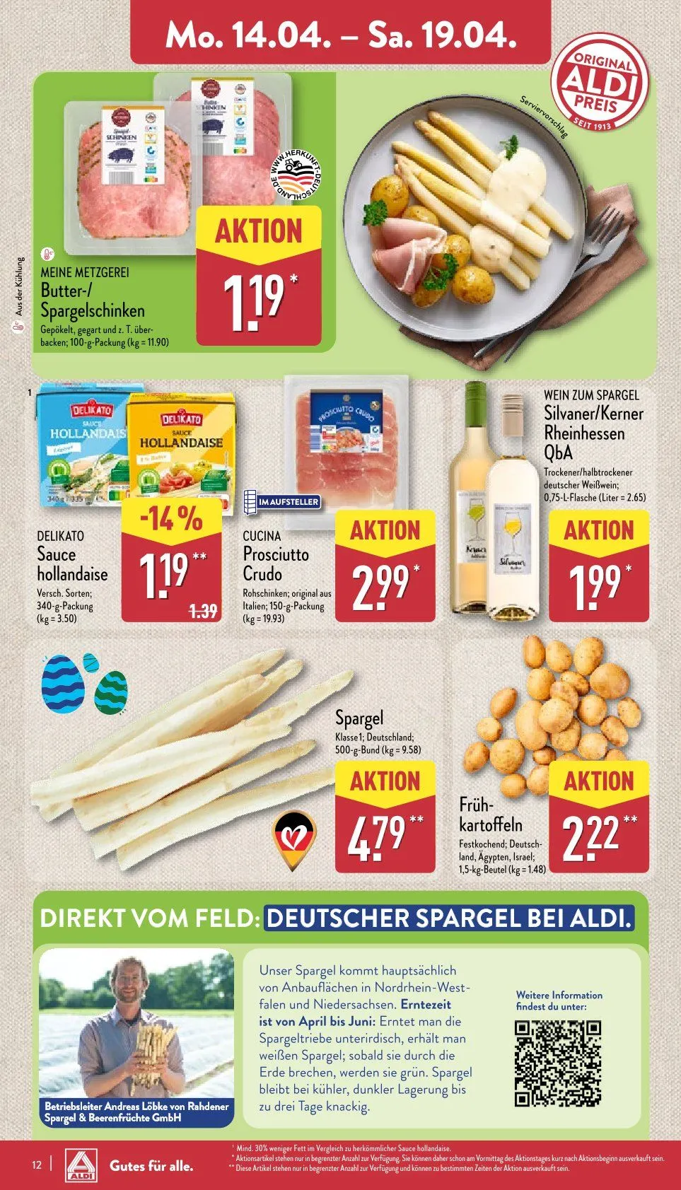 ALDI Aktuell Angebote von 14. April bis 19. April 2025 - Prospekt seite 12