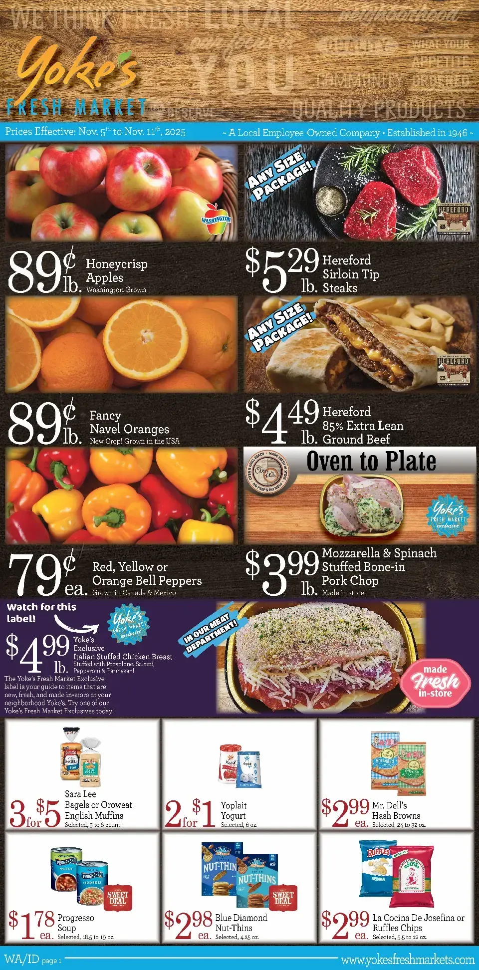 Weekly ad  Yoke's Fresh Market Sales from November 5 to November 11 2025 - Page 1