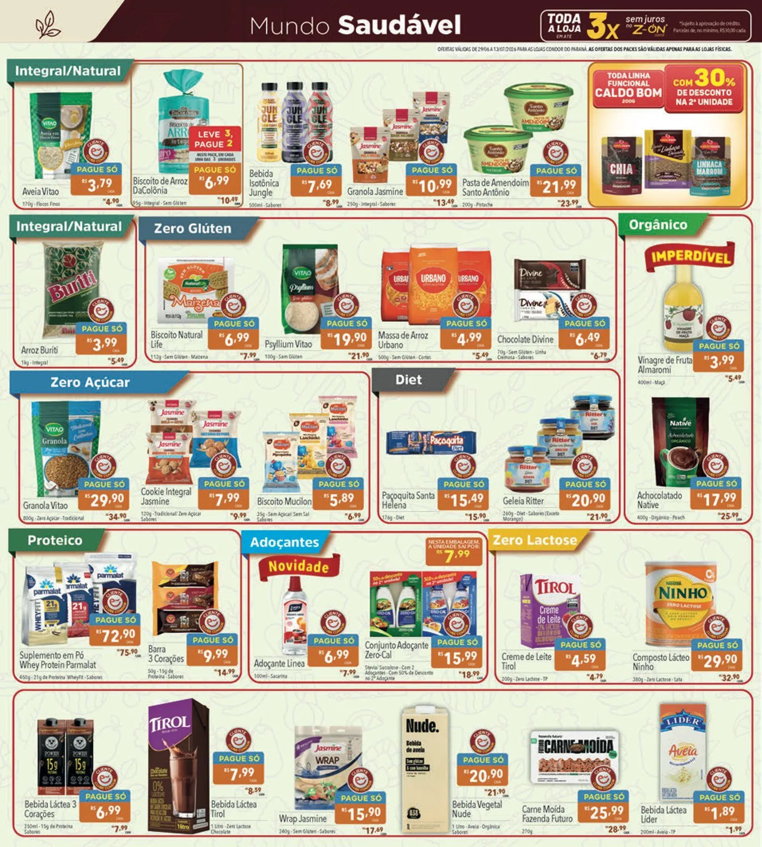Encarte de  Folhetos Supermercados Condor 29 de junho até 13 de julho 2026 - Pagina 12