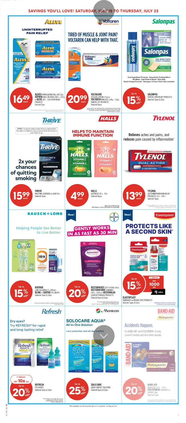  Shoppers Drug Mart Sales from July 18 to July 23 2026 - flyer page 12