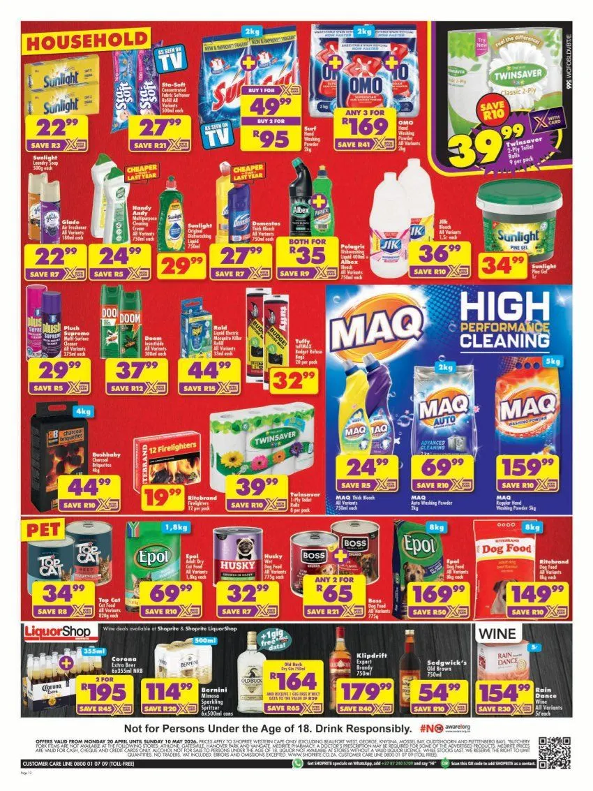  Shoprite Sales from 23 April to 10 May 2026 - Catalogue Page 12